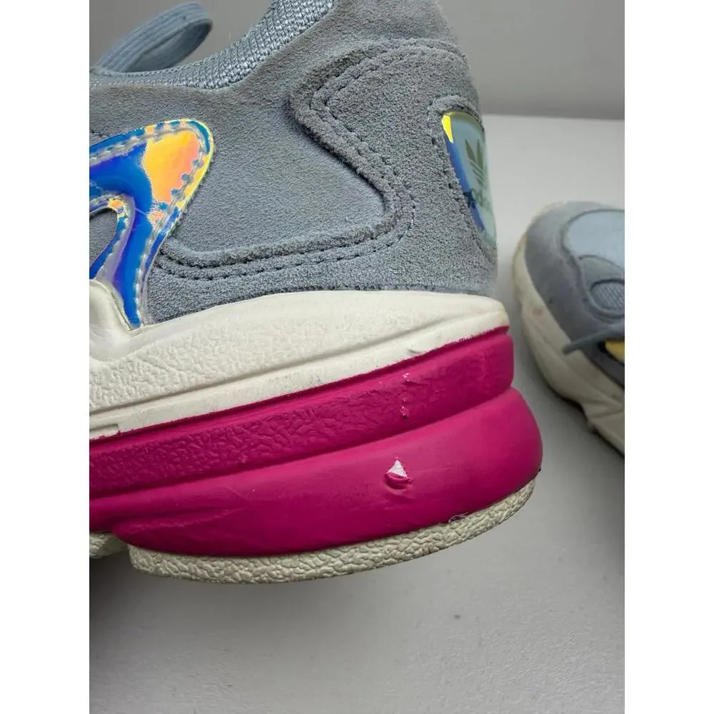 Adidas Womens Falcon Size 9.5 Light Gray Real Magenta EG2676‎